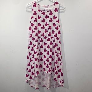 Disney Parks Sundress with pink and purple zebra Mickey heads.